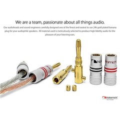 Nakamichi 24k Gold Plated Banana Plug Cable Audio Speaker Wire Connector size4mm