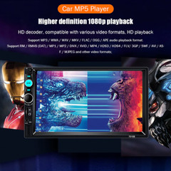 7″ Double 2 DIN Car MP5 Player Bluetooth Touch Screen Stereo Radio With Camera