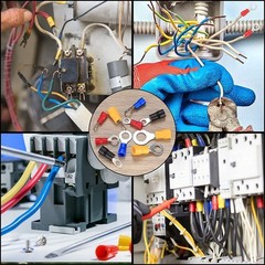 102 Pcs Disconnect Electrical O Ring Crimp Terminals Black, blue, red, yellow
