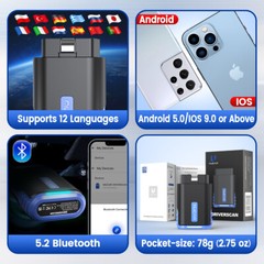 MUCAR DriverScan Bluetooth Bidirectional All System Diagnostic Tool OBD2 Scanner