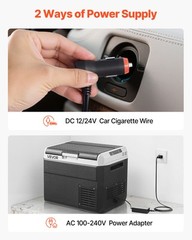 VEVOR 12V Car Refrigerator Portable Freezer 31.7QT Electric Cooler for Camping