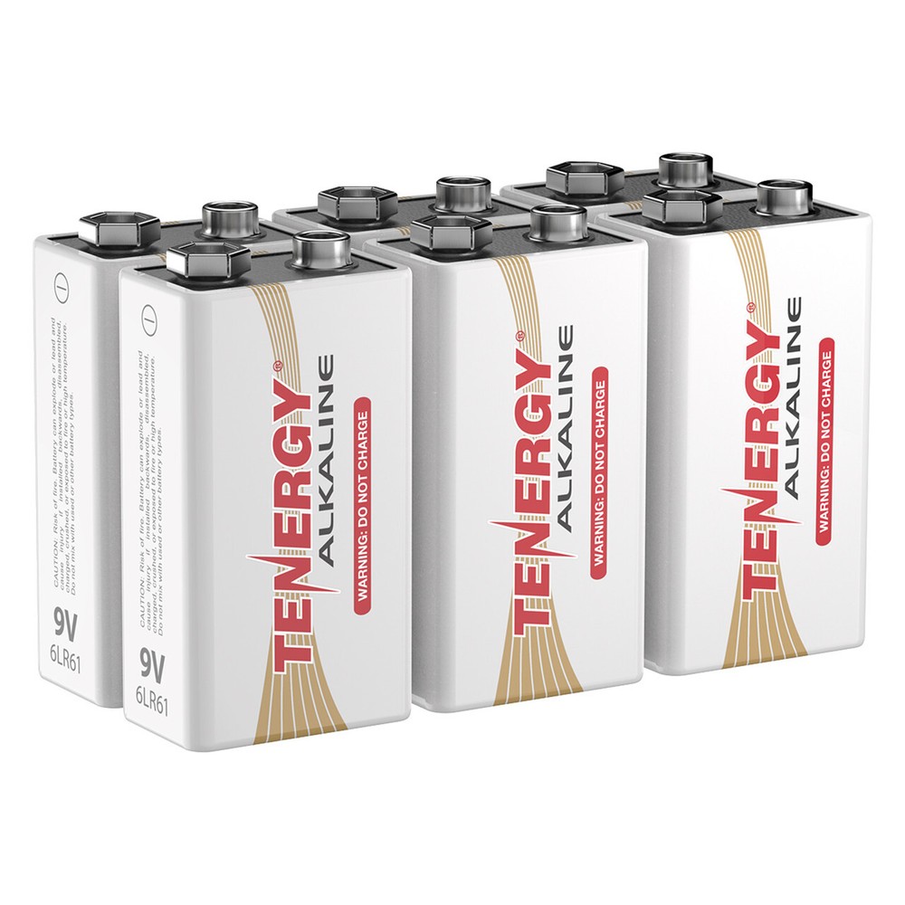 Tenergy 9V Alkaline Battery 6LR61 Exp 10 Years Bulk Pricing Lot
