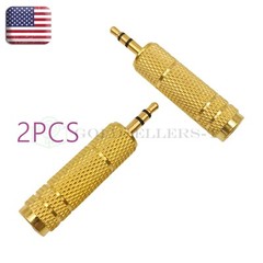 2PCS 6.35mm 1/4″Female to 3.5mm 1/8″ Male Jack Stereo Headphone Audio Adapter