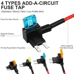 16 Pack 4 Types Fuse Tap, Upgraded 12V Car Add a Circuit Tap Kit -…