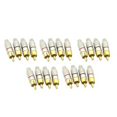RCA Male Plug Solderless Gold Audio Adapter Speaker With Solderless Installation