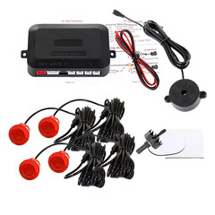 4 Sensors Buzzer 22Mm Car Parking Sensor Kit Reverse Backup Radar Sound Alert In