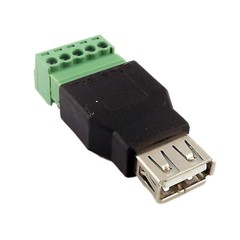 10x USB 2.0 Type A Female to 5 Pin Screw Shield Terminal Plug Adapter Connector