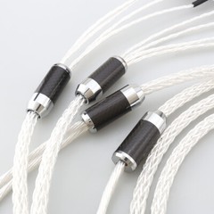 Pair Silver Plated HiFi Audio Bi-wire Speaker Cable Banana Plug Loudspeaker Cord