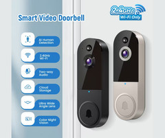 Wireless Video Doorbell Camera 1080p with Clear Night Vision for Front Door