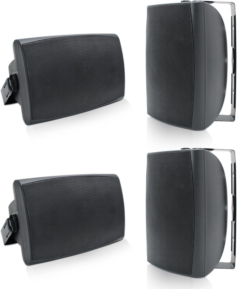 Herdio 4 Pack 6.5″ Outdoor Bluetooth Speakers 800W Total Waterproof Wall Patio