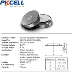 10-100Pcs AG13 LR44 AG3 LR41 AG1 LR621 AG6 LR921 AG10 LR1130 1.5V Button Battery