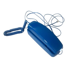 Big Button Trimline Corded Phone Classic Blue Vintage