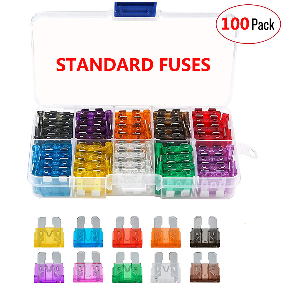 100pcs Car Automotive Medium Standard Fuses Auto Blade Fuse Assortment Kit APM