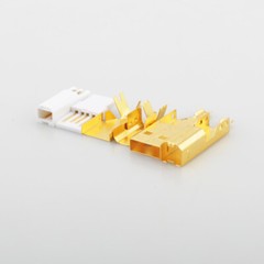 Pair 5U Thickness 24K Gold Plated USB2.0 Adapter USB Type A + Type B Connector