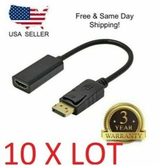 10X LOT DP Displayport Male to HDMI Female Cable Converter Adapter for PC HPDELL
