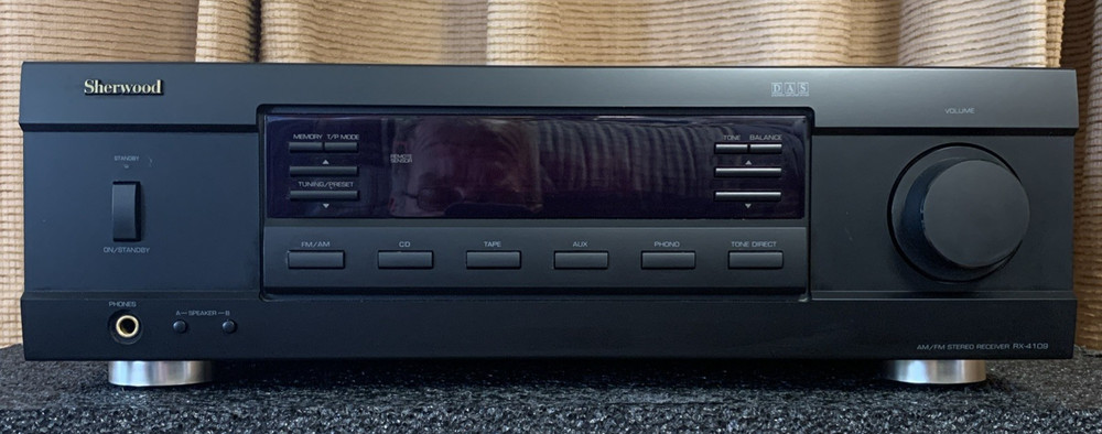 Sherwood RX-4109 AM/FM Stereo Receiver w/Remote, Used. Pro cleaned and tested.