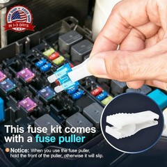 JOREST 300Pcs Car Fuse Assortment Kit, 160 Mini Blade Fuses Automotive + 90 Stan