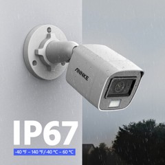 ANNKE 4K 8MP Microphone Audio POE IP Security Camera H.265+ Outdoor Human Detect