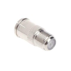 Set of 2 Quick Fit F Connector Male Plug To Female Adapter – Push On RF Coaxial