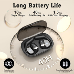 Open Ear Headphones,Over Ear Earbuds with Ergonomic Earhook,Bluetooth Headphones