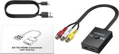 Plug and Play RCA to HDMI Converter with Aspect Ratio Switch for Retro Consoles