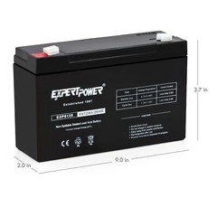 10 PACK – EXPERT POWER 6 Volts 12 Ah AGM Sealed Lead Acid Rechargeable Battery