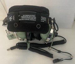 David Clark H10-66 VHF Aviation Headset Boom Mic 3.5mm Plug Green/Black