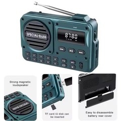 Portable Radio AM FM Rechargeable Pocket Radio W/ Best Reception Digital Tuning