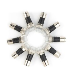 RG6 Coax Compression Connectors Universal Cable Fitting Ends CATV SATV F Type HD