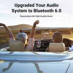 UGREEN Aux to Bluetooth 6.0 Adapter 2.76 IN * 6.3 * 0.67 IN, Dark Grey