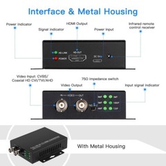 4K BNC TO HDMI CONVERTER CONVERT HD TVI/ CVI/ AHD ANALOG VIDEO SIGNAL TO HDMI