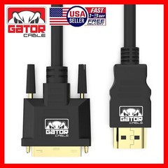 DVI to HDMI Cable Male To Male HD Laptop PC 1080P Monitor Cord HDTV Projector