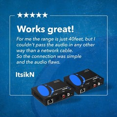 OREI Digital audio over CAT5/6 Extender up to 1000 Feet(DA-EX1000-K)