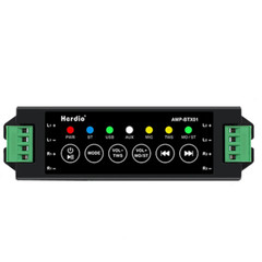 Herdio 4-Channel Bluetooth Amplifier Receiver USB AUX Audio System Device