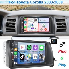 Touch Screen Car Stereo Radio GPS Head Unit Cam Fit For Toyota Corolla 2003-2008