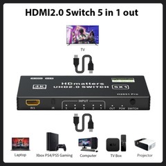 8K 60Hz HDMI2.1 3×1 4×1 5×1 Video Switch 4K 120Hz HDMI Switch HDR 3 4 5 in 1 Out