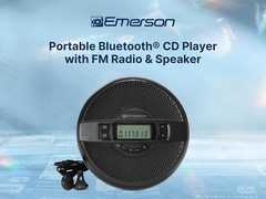 Emerson EPCD-2000 Portable Bluetooth CD Player with FM Radio, Built-in Speaker