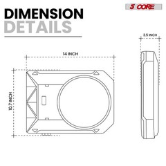 5Core 10″ 800 Watt Slim Under-Seat Powered Car/Truck Subwoofer Sub+Amp Kit