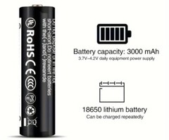 2PCS 3.7V 3000mAh Rechargeable Batteries High Capacity Lithium ion Button top
