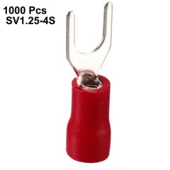 1000PCS SV1.25-4S Insulated Fork Spade Wire Connector Electrical Crimp Terminal