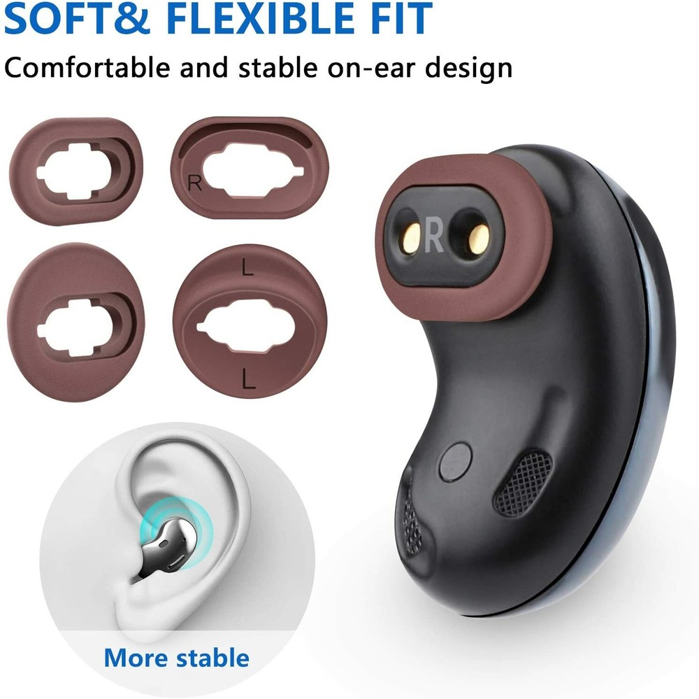 4 Pairs Silicone Ear Tips Replacement Tips Compatible for Galaxy Buds Live