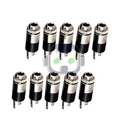 10PCS 3.5mm Female Stereo Audio Jack Connector Panel Mount