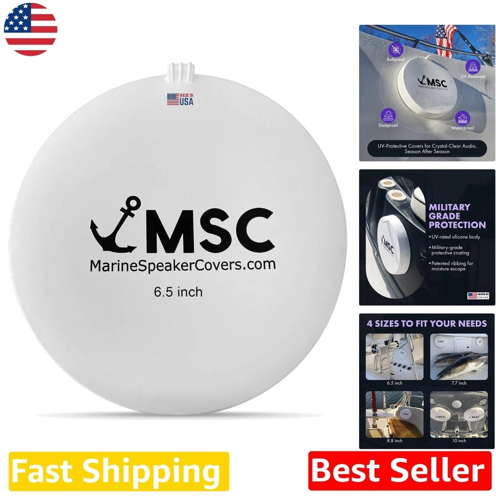 6.5″ Boat Speaker Covers Silicone UV/Waterproof Marine Audio Protection