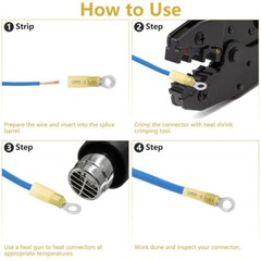 10-100x Waterproof Crimp Wire Connectors Heat Shrink Ring Terminals 12-10 AWG