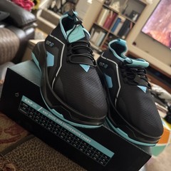 KAT VR Shoes Black Blue Mens Size 10 NEW WITH BOX VIRTUAL REALITY FOR TREADMILL