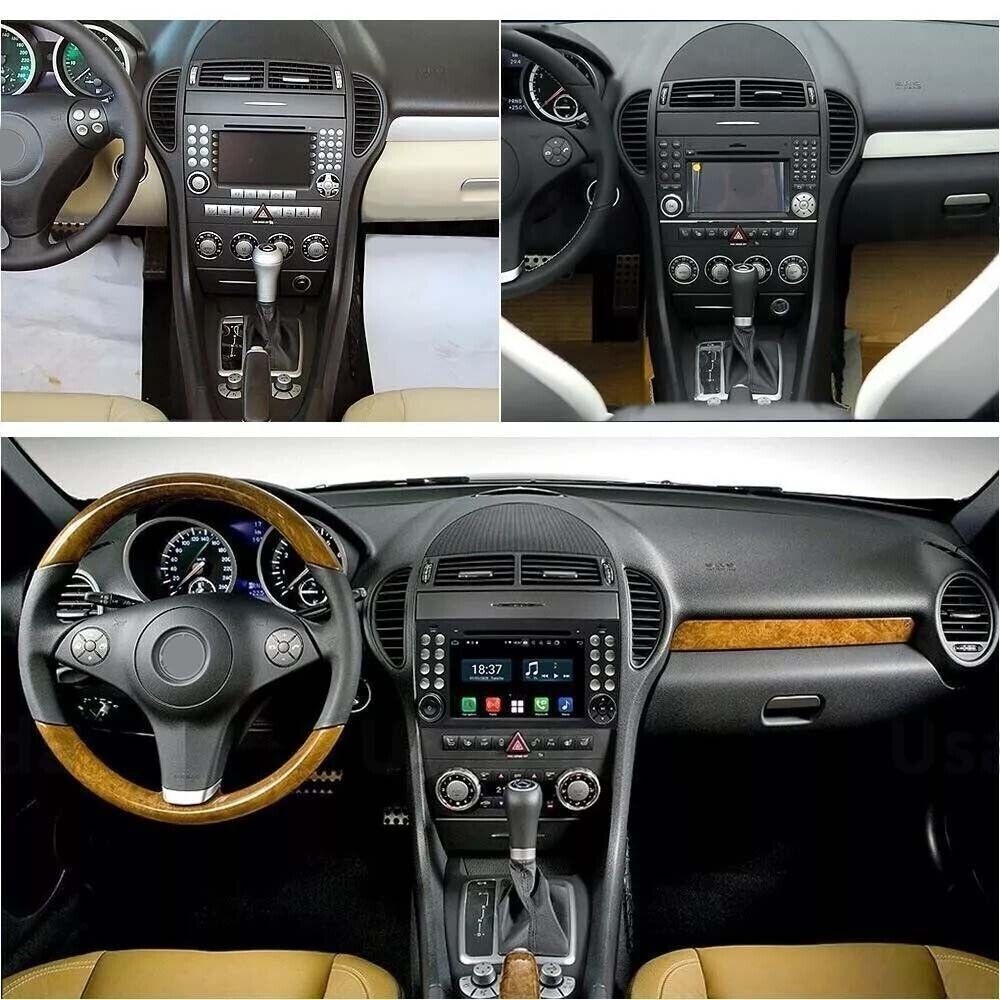 7″ 8+128GB Car Radio Wireless Android CarPlay For 2004-2012 Mercedes Benz SLK