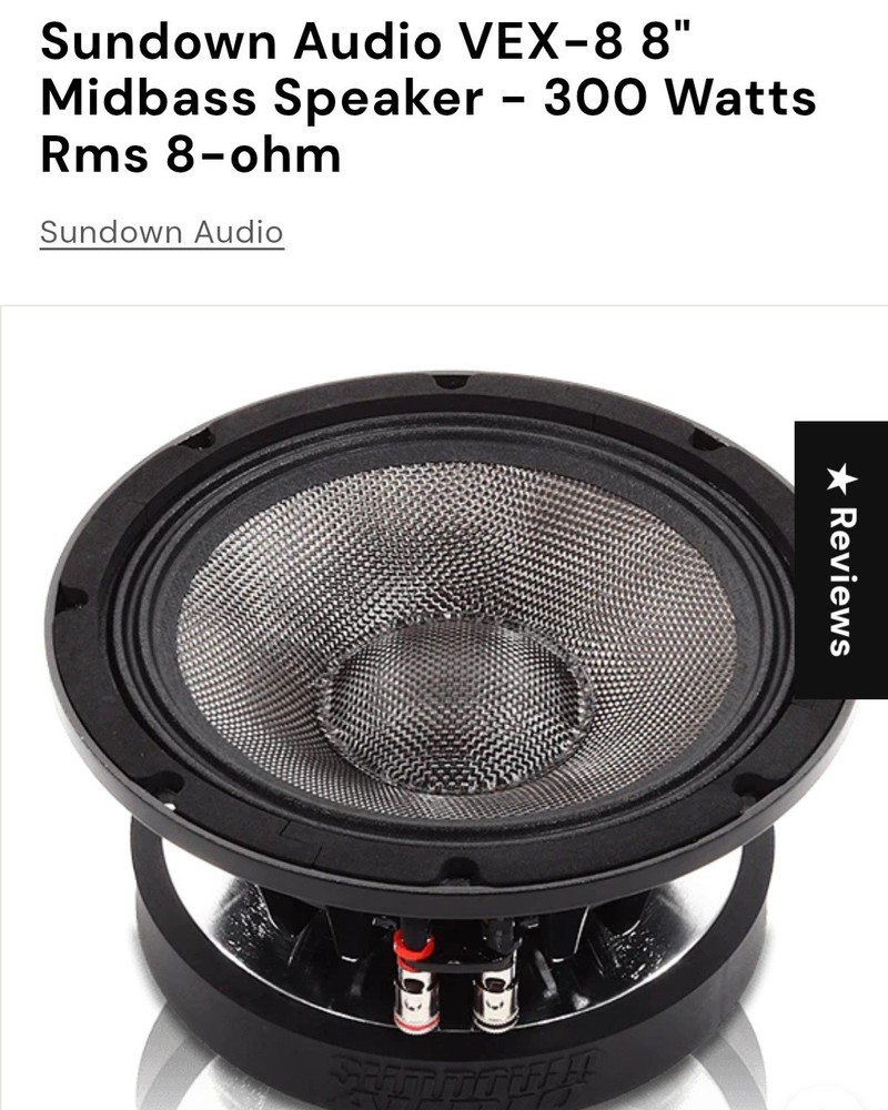SUNDOWN AUDIO VEX84 8″ Pro Audio Midrange