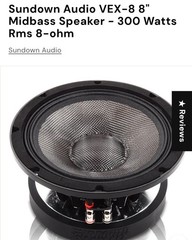 SUNDOWN AUDIO VEX84 8″ Pro Audio Midrange