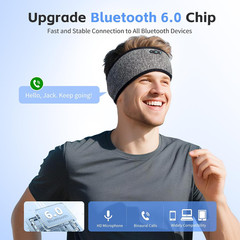 Sleep Headphones Bluetooth 6.0 Headband, 3-IN-1 Sleeping Headband Headphones for