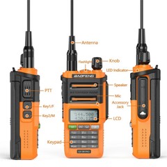 Baofeng UV-9R PRO Waterproof Dual Band Two Way Radio Walkies Talkie Long Range